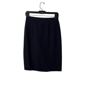 Black Knee-Length Pencil Skirt Made In Italy Womens Size M